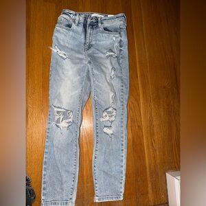 Eunina Light Blue Distressed Skinny Jeans